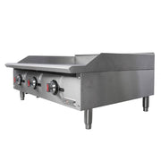 MoTak MGR36-T 36" Gas Griddle w/ Thermostatic Controls - 3/4" Steel Plate, Convertible