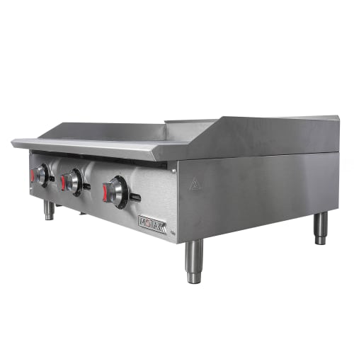 MoTak MGR36-T 36" Gas Griddle w/ Thermostatic Controls - 3/4" Steel Plate, Convertible