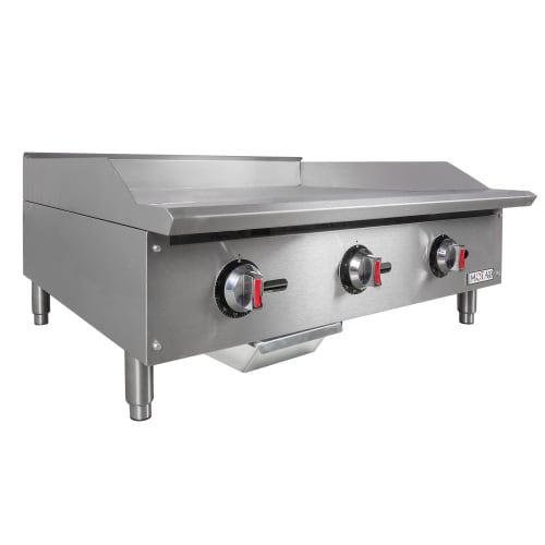 MoTak MGR36-T 36" Gas Griddle w/ Thermostatic Controls - 3/4" Steel Plate, Convertible