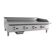 MoTak MGR48 48" Gas Griddle w/ Manual Controls - 3/4" Steel Plate, Convertible