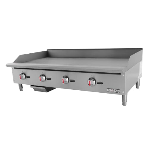MoTak MGR48 48" Gas Griddle w/ Manual Controls - 3/4" Steel Plate, Convertible