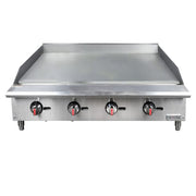 MoTak MGR48-T 48" Gas Griddle w/ Thermostatic Controls - 3/4" Steel Plate, Convertible