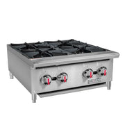 MoTak MHP24 24" Gas Hotplate w/ (4) Burners & Manual Controls, Convertible
