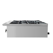 MoTak MHP24 24" Gas Hotplate w/ (4) Burners & Manual Controls, Convertible