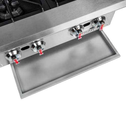 MoTak MHP24 24" Gas Hotplate w/ (4) Burners & Manual Controls, Convertible
