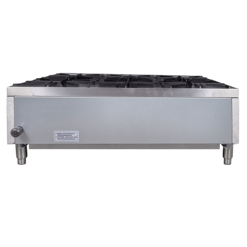 MoTak MHP36 36" Gas Hotplate w/ (6) Burners & Manual Controls, Convertible