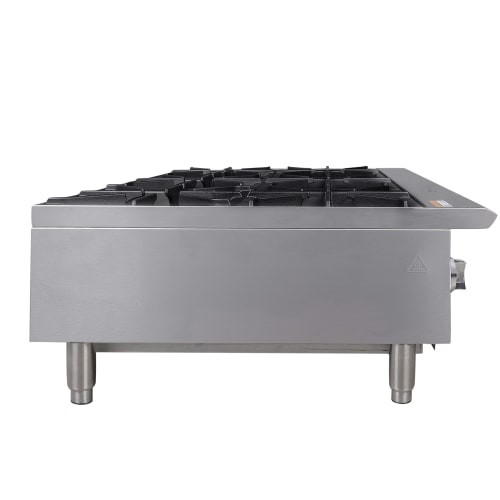 MoTak MHP36 36" Gas Hotplate w/ (6) Burners & Manual Controls, Convertible