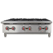 MoTak MHP36 36" Gas Hotplate w/ (6) Burners & Manual Controls, Convertible
