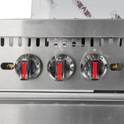 MoTak MR10-C-S (3) 60" 10 Burner Gas Range - (2) Standard Ovens, Convertible