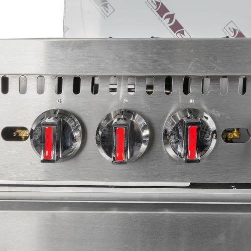 MoTak MR10-C-S (3) 60" 10 Burner Gas Range - (2) Standard Ovens, Convertible