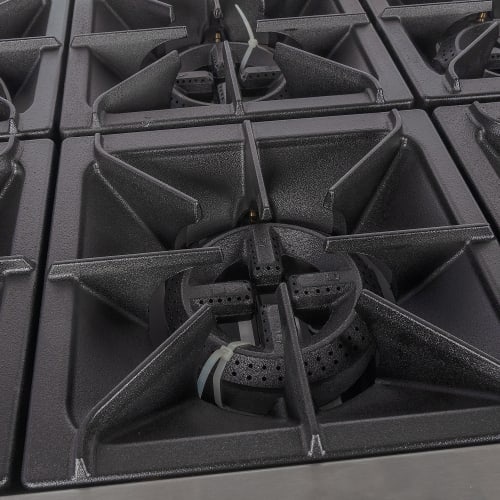 MoTak MR10-C-S (3) 60" 10 Burner Gas Range - (2) Standard Ovens, Convertible