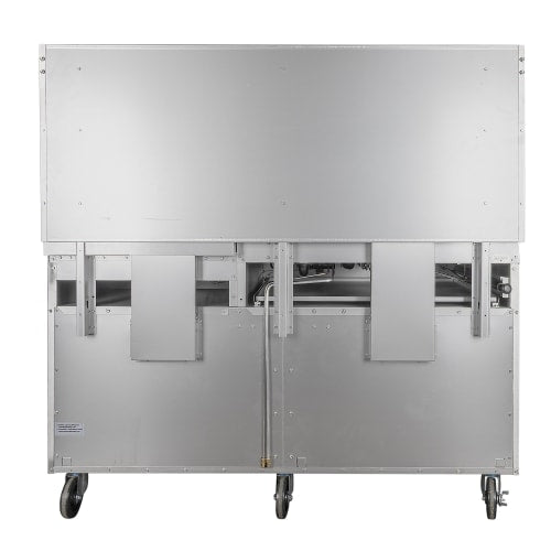 MoTak MR10-G24-C-S 60" 6 Burner Gas Range w/ Griddle - (2) Standard Ovens, Convertible