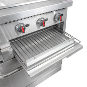 MoTak MR10-RGB24-N-C-S 60" 6 Burner Gas Range w/ Griddle/Broiler & (2) Standard Ovens, Convertible