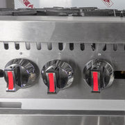 MoTak MR10-RGB24-N-C-S 60" 6 Burner Gas Range w/ Griddle/Broiler & (2) Standard Ovens, Convertible