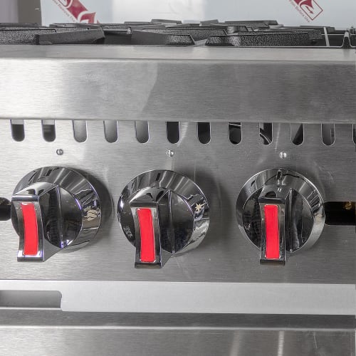 MoTak MR10-RGB24-N-C-S 60" 6 Burner Gas Range w/ Griddle/Broiler & (2) Standard Ovens, Convertible