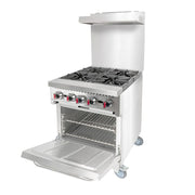 MoTak MR4-C-S-3 24" 4 Burner Gas Range - Standard Oven, Convertible