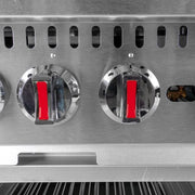 MoTak MR4-C-S-3 24" 4 Burner Gas Range - Standard Oven, Convertible