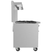 MoTak MR6-C-S 36" 6 Burner Gas Range - Standard Oven, Convertible