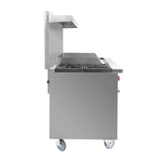 MoTak MR6-G24-C-S 36" 2 Burner Gas Range w/ Griddle - Standard Oven, Convertible