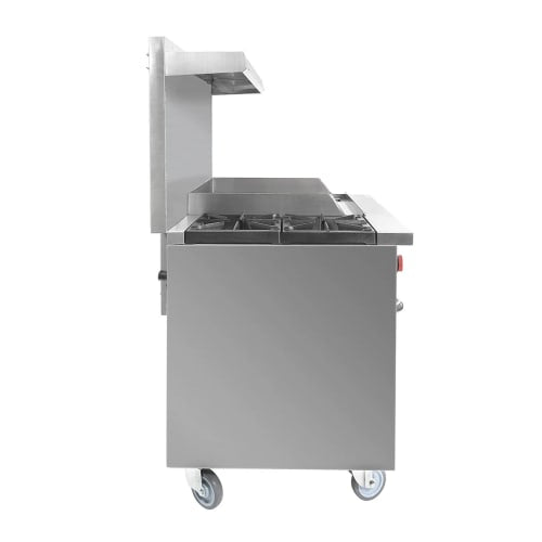 MoTak MR6-G24-C-S 36" 2 Burner Gas Range w/ Griddle - Standard Oven, Convertible