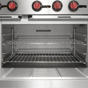 MoTak MR6-G24-C-S 36" 2 Burner Gas Range w/ Griddle - Standard Oven, Convertible