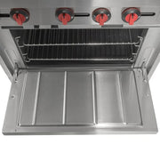 MoTak MR6-G24-C-S 36" 2 Burner Gas Range w/ Griddle - Standard Oven, Convertible