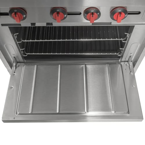 MoTak MR6-G24-C-S 36" 2 Burner Gas Range w/ Griddle - Standard Oven, Convertible