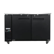 MoTak MBB-2D-60-X 58-7/8" Bar Refrigerator - 2 Swinging Solid Doors, Black, 115v
