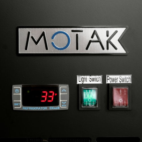 MoTak MBB-2D-60-X 58-7/8" Bar Refrigerator - 2 Swinging Solid Doors, Black, 115v