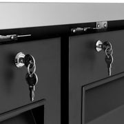 MoTak MBB-2D-60-X 58-7/8" Bar Refrigerator - 2 Swinging Solid Doors, Black, 115v