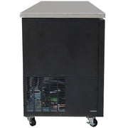 MoTak MBB-2D-60-G-X 58 7/8" Bar Refrigerator - 2 Swinging Glass Doors, Black, 115v
