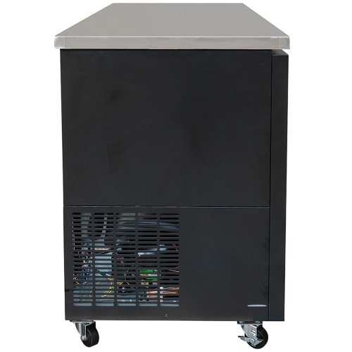 MoTak MBB-2D-60-G-X 58 7/8" Bar Refrigerator - 2 Swinging Glass Doors, Black, 115v