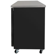 MoTak MBB-2D-60-G-X 58 7/8" Bar Refrigerator - 2 Swinging Glass Doors, Black, 115v