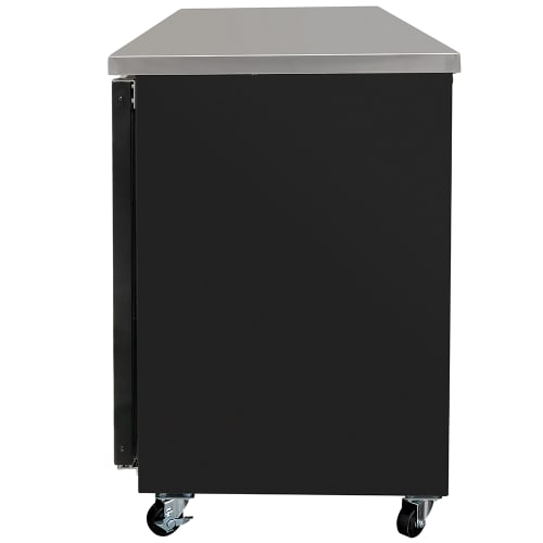 MoTak MBB-2D-60-G-X 58 7/8" Bar Refrigerator - 2 Swinging Glass Doors, Black, 115v