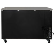 MoTak MBB-2D-60-G-X 58 7/8" Bar Refrigerator - 2 Swinging Glass Doors, Black, 115v