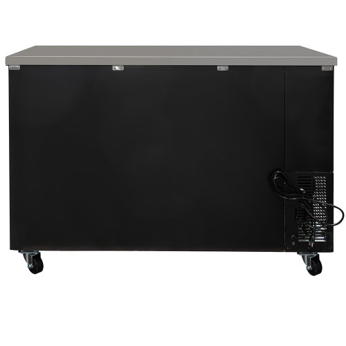 MoTak MBB-2D-60-G-X 58 7/8" Bar Refrigerator - 2 Swinging Glass Doors, Black, 115v