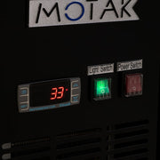 MoTak MBB-2D-60-G-X 58 7/8" Bar Refrigerator - 2 Swinging Glass Doors, Black, 115v