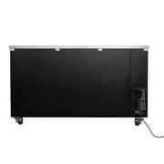 MoTak MBB-2D-70-X 69-1/8" Bar Refrigerator - 2 Swinging Solid Doors, Black, 115v