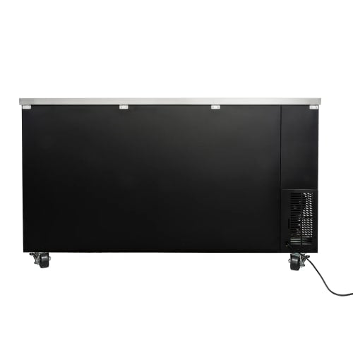 MoTak MBB-2D-70-X 69-1/8" Bar Refrigerator - 2 Swinging Solid Doors, Black, 115v
