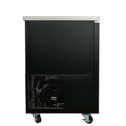 MoTak MBB-2D-70-X 69-1/8" Bar Refrigerator - 2 Swinging Solid Doors, Black, 115v