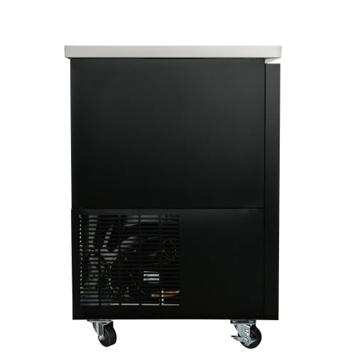 MoTak MBB-2D-70-X 69-1/8" Bar Refrigerator - 2 Swinging Solid Doors, Black, 115v
