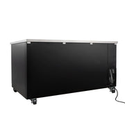MoTak MBB-2D-70-X 69-1/8" Bar Refrigerator - 2 Swinging Solid Doors, Black, 115v