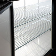 MoTak MBB-2D-70-X 69-1/8" Bar Refrigerator - 2 Swinging Solid Doors, Black, 115v