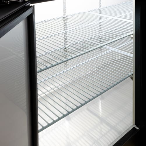 MoTak MBB-2D-70-X 69-1/8" Bar Refrigerator - 2 Swinging Solid Doors, Black, 115v