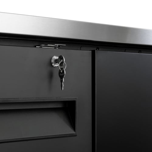 MoTak MBB-2D-70-X 69-1/8" Bar Refrigerator - 2 Swinging Solid Doors, Black, 115v