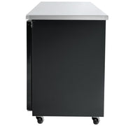 MoTak MBB-2D-70-G-X 69 1/8" Bar Refrigerator - 2 Swinging Glass Doors, Black, 115v