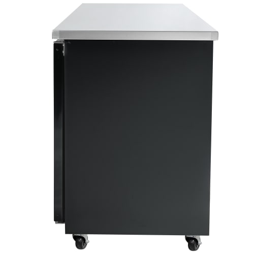 MoTak MBB-2D-70-G-X 69 1/8" Bar Refrigerator - 2 Swinging Glass Doors, Black, 115v