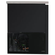 MoTak MBB-3D-90-X 90 3/8" Bar Refrigerator - 3 Swinging Solid Doors, Black, 115v
