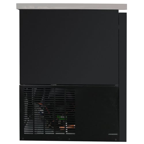 MoTak MBB-3D-90-X 90 3/8" Bar Refrigerator - 3 Swinging Solid Doors, Black, 115v