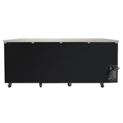 MoTak MBB-3D-90-X 90 3/8" Bar Refrigerator - 3 Swinging Solid Doors, Black, 115v